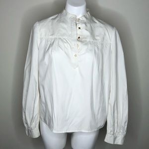 3.1 Phillip Lim White Long Sleeve Blouse Size 8